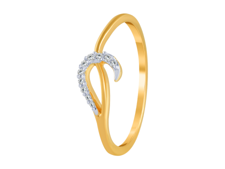 14KT (585) Yellow Gold And Diamond Ring For Women Hot on Sale