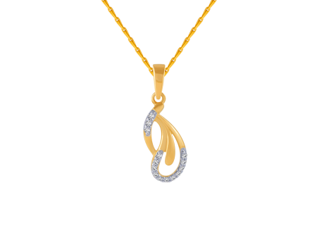 14KT (585) Yellow Gold And Diamond Pendant For Women For Discount