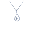 14KT (585) White Gold And Diamond Pendant For Women Supply