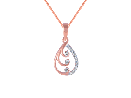 14KT (585) Rose Gold And Diamond Pendant For Women Discount