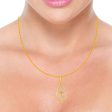 14k (585) Yellow Gold And Diamond Pendant For Women Online Hot Sale