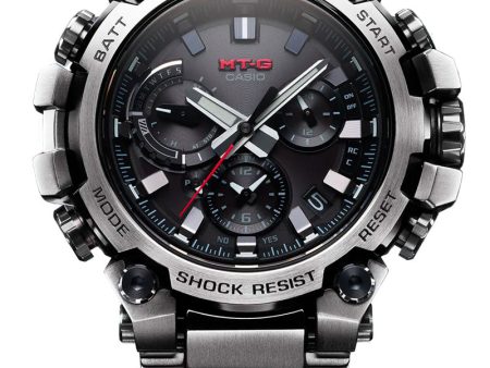 G-Shock MT-G Silver with Black Partial IP MTG-B3000D-1A Discount