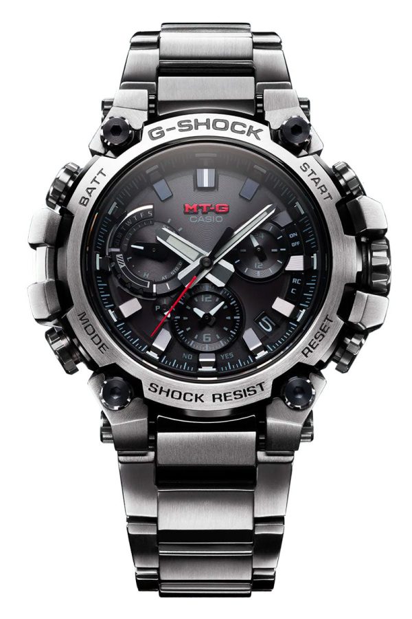 G-Shock MT-G Silver with Black Partial IP MTG-B3000D-1A Discount