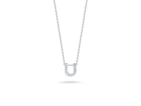 Roberto Coin Tiny Treasures Diamond Love Letter “U” Necklace Fashion