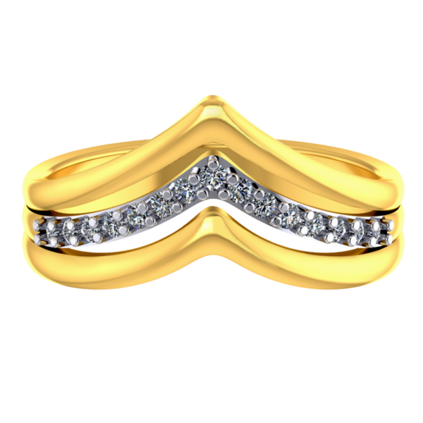 Lovely 14k Gold With Diamond Embellishment Thumb Ring From Diamond Collection Pc Chandra Online Sale