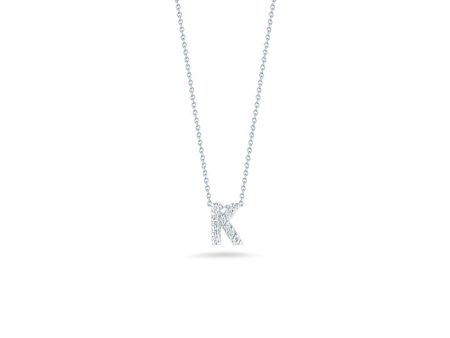 Roberto Coin Tiny Treasures Diamond Love Letter “K” Necklace Cheap