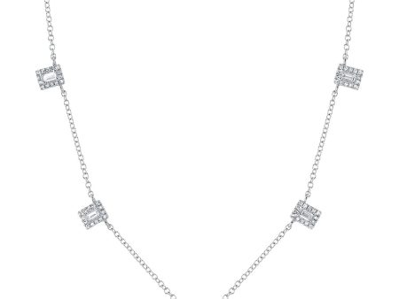 Shy Creation Diamond Baguette Necklace Online