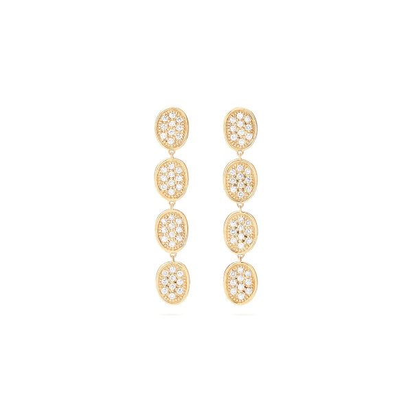 Marco Bicego Lunaria Diamond Pavé Drop Earrings Online Hot Sale