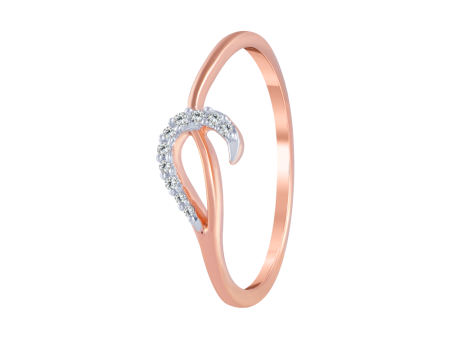 14KT (585) Rose Gold And Diamond Ring For Women Hot on Sale