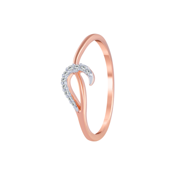 14KT (585) Rose Gold And Diamond Ring For Women Hot on Sale