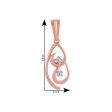 14k (585) Rose Gold And Diamond Pendant For Women Cheap