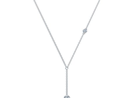 J evar Lotus Petals Lariat Diamond Necklace For Sale