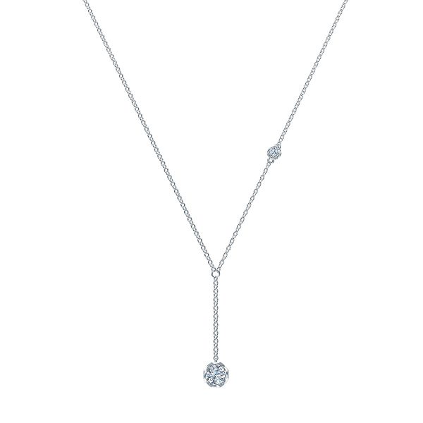 J evar Lotus Petals Lariat Diamond Necklace For Sale