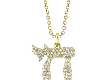 Shy Creation Diamond Chai Necklace Cheap