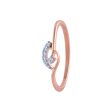 14k (585) Rose Gold And Diamond Ring For Women Cheap