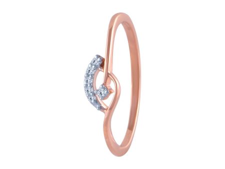 14k (585) Rose Gold And Diamond Ring For Women Cheap