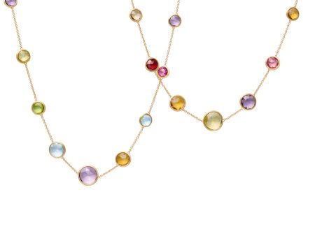 Marco Bicego Jaipur Color Long Sautoir Necklace With Colored Gemstones Discount