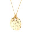 Topper Italia Gold Round Shell Disco-Shaped Pendant Necklace Sale