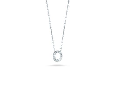 Roberto Coin Tiny Treasures Diamond Love Letter “O” Necklace Discount