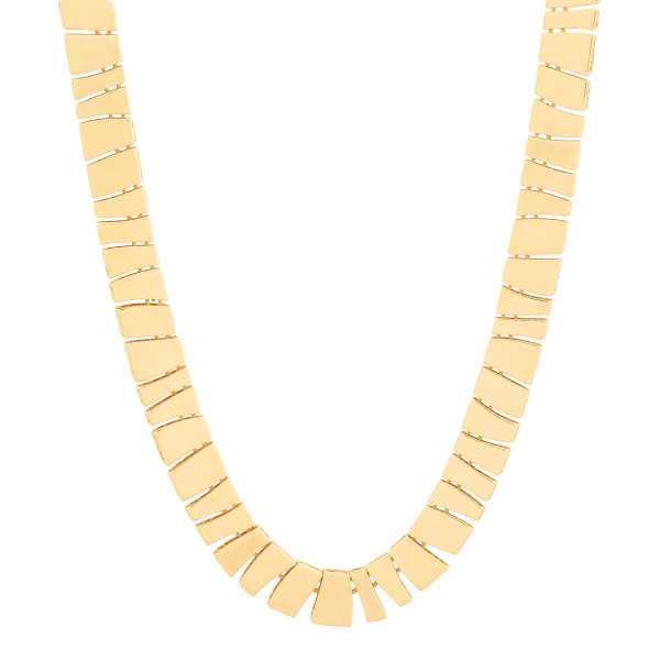 Topper Italia Gold Solid Geometric Necklace Sale