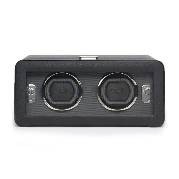 Wolf Windsor Double Watch Winder with Cover Online Sale