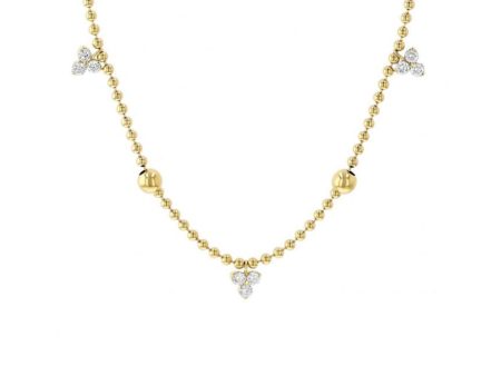 Roberto Coin Diamonds By The Inch Diamond Trio & Bead Station Necklace Cheap