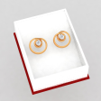 Twirled Designed Diamond And 18k Gold Earrings Online Hot Sale