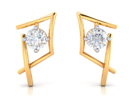 18k Kite Shape Diamond Earrings Online now