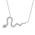 Shy Creation Diamond & Ruby Snake Necklace Supply