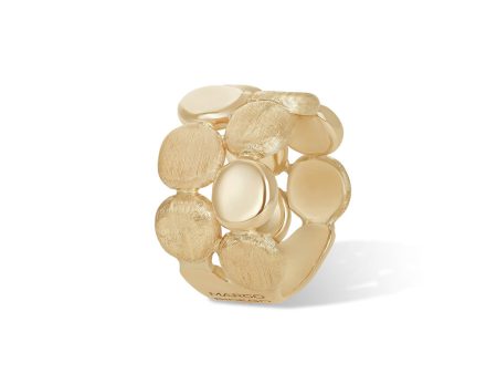 Marco Bicego Jaipur 18K Yellow Gold Engraved and Polished Double Row Ring AB630 Y LI Online