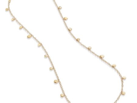 Marco Bicego Jaipur 18K Yellow Gold Engraved and Polished Charm Long Necklace CB2648 Y LI Sale