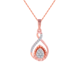 14KT (585) Rose Gold And Diamond Pendant For Women Online