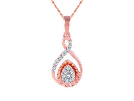 14KT (585) Rose Gold And Diamond Pendant For Women Online