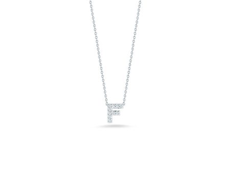 Roberto Coin Tiny Treasures Diamond Love Letter “F” Necklace Online Hot Sale