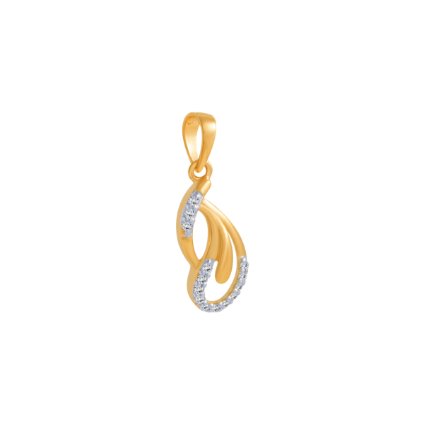 14KT (585) Yellow Gold And Diamond Pendant For Women For Discount