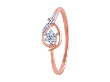 14k (585) Rose Gold And Diamond Ring For Women Online Sale