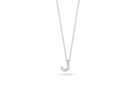 Roberto Coin Tiny Treasures Diamond Love Letter “J” Necklace Discount