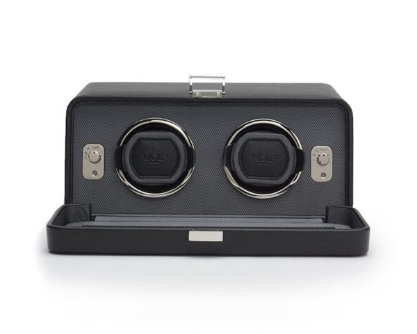 Wolf Windsor Double Watch Winder with Cover Online Sale