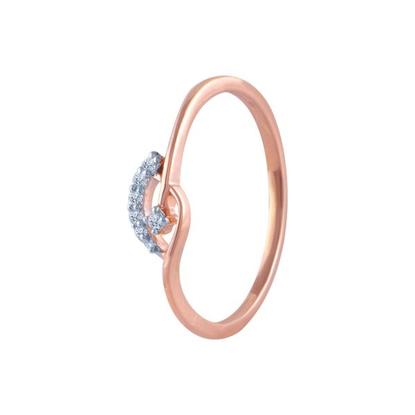 14k (585) Rose Gold And Diamond Ring For Women Cheap