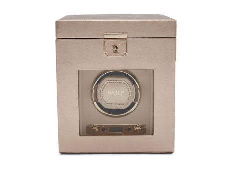 Wolf Palermo Single Watch Winder with Jewelry Storage For Sale