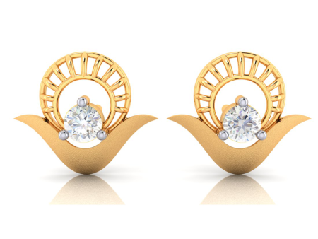 18k Gold And Diamond Mini Ear Tops Discount