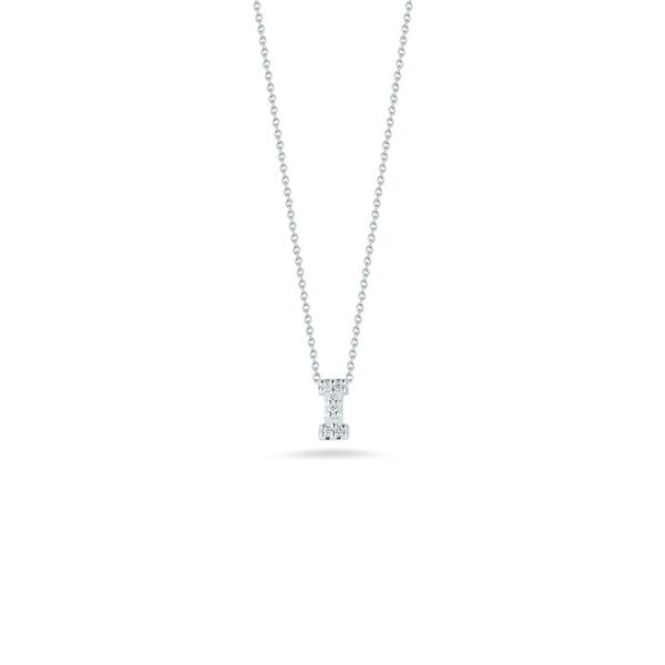 Roberto Coin Tiny Treasures Diamond Love Letter “I” Necklace Discount