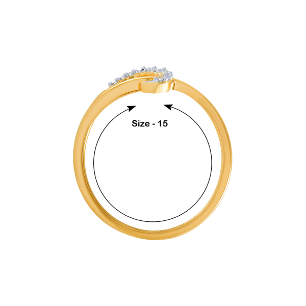 14KT (585) Yellow Gold And Diamond Ring For Women Hot on Sale