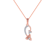 14KT (585) Rose Gold And Diamond Pendant For Women Online