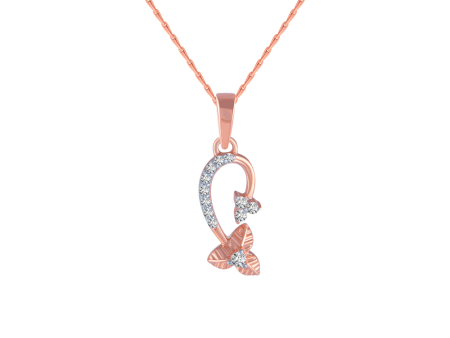 14KT (585) Rose Gold And Diamond Pendant For Women Online