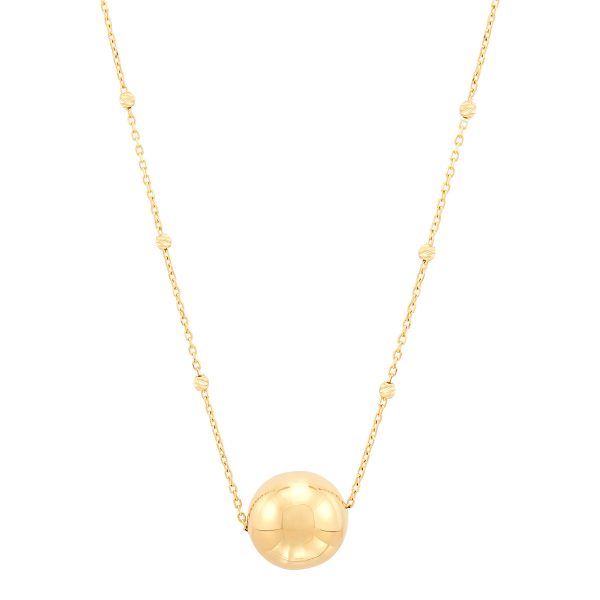 Topper Italia Gold Beaded Station Chain Necklace Cheap