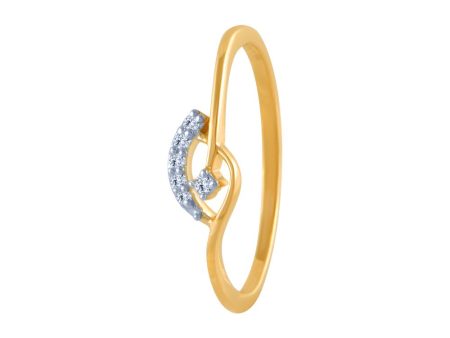 14k (585) Yellow Gold And Diamond Ring For Women Fashion