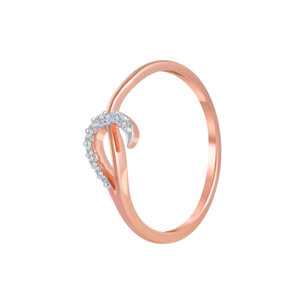 14KT (585) Rose Gold And Diamond Ring For Women Hot on Sale