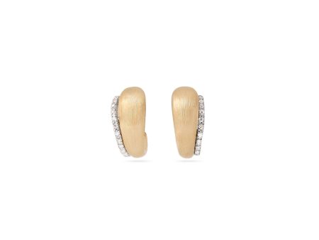 Marco Bicego Lucia Graduated Huggie Earrings With Diamonds For Sale