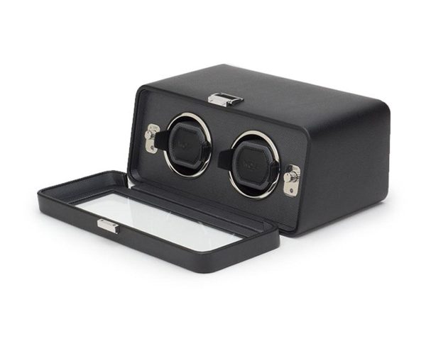 Wolf Windsor Double Watch Winder with Cover Online Sale